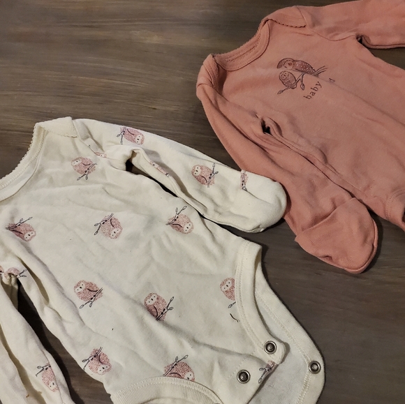 Owl themed Bodysuit set of 2 - Picture 1 of 5